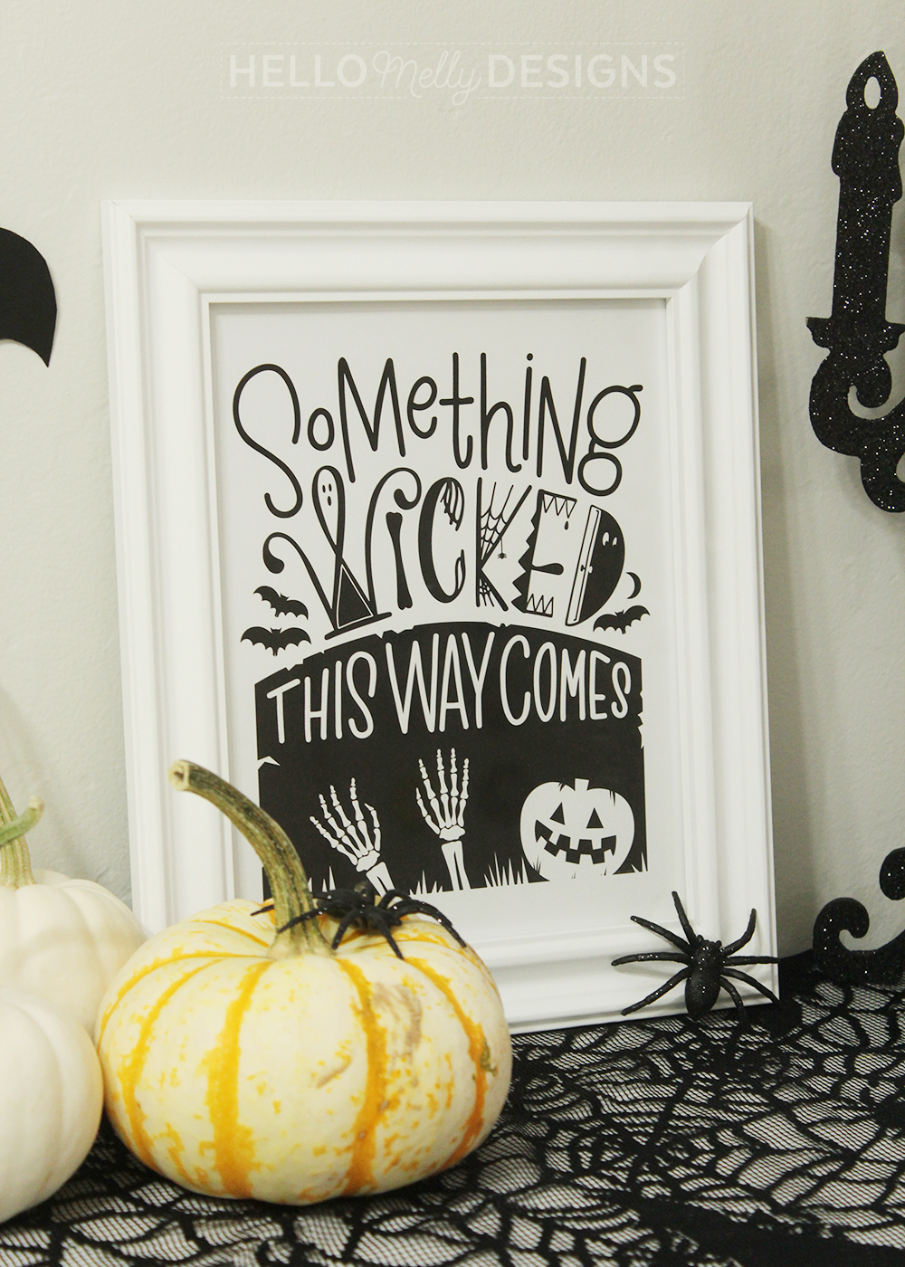 Something Wicked Free Printable Hand Lettered Art